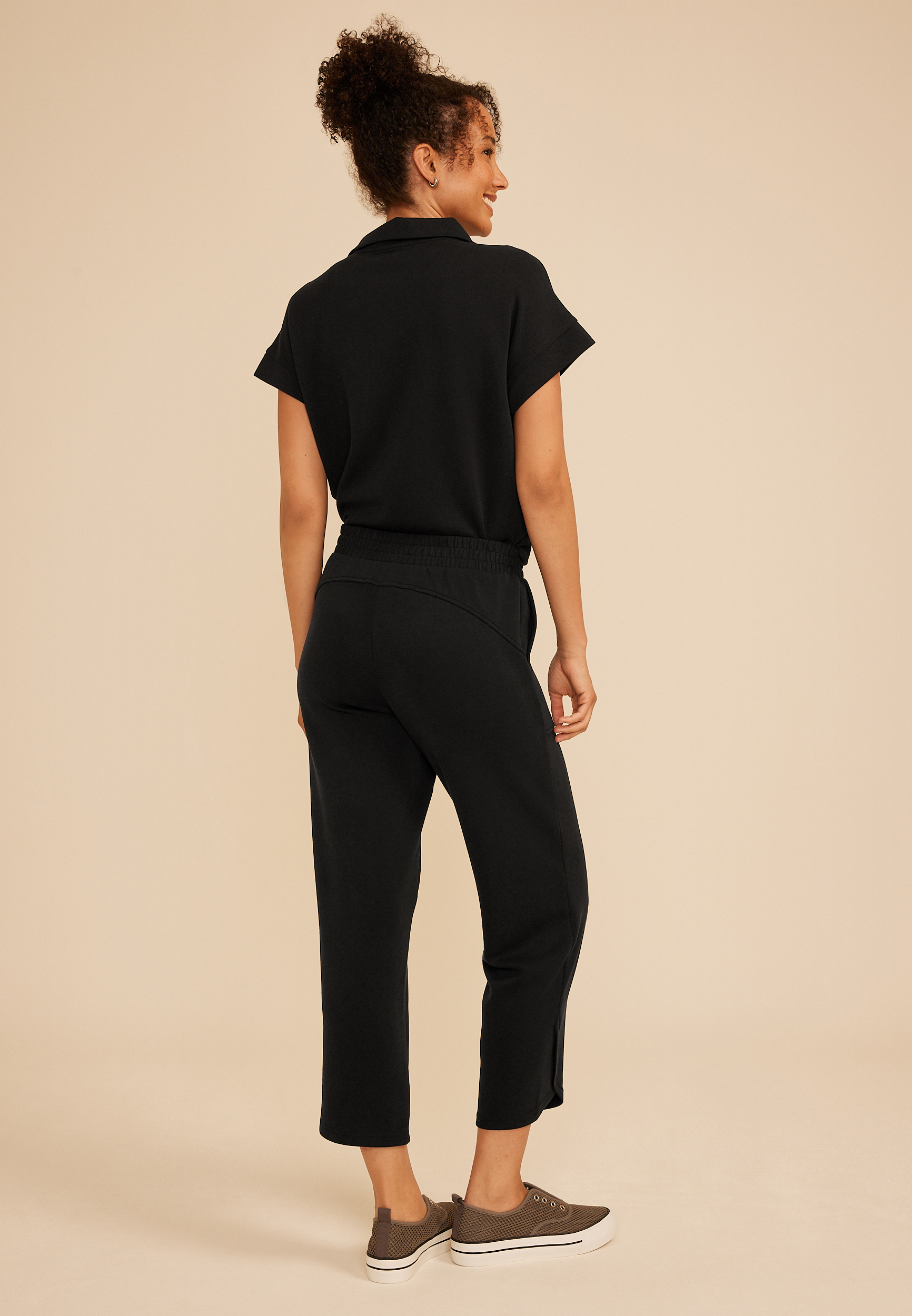 Cloud Scuba Knit High Rise Tulip Hem Pant, C106, large