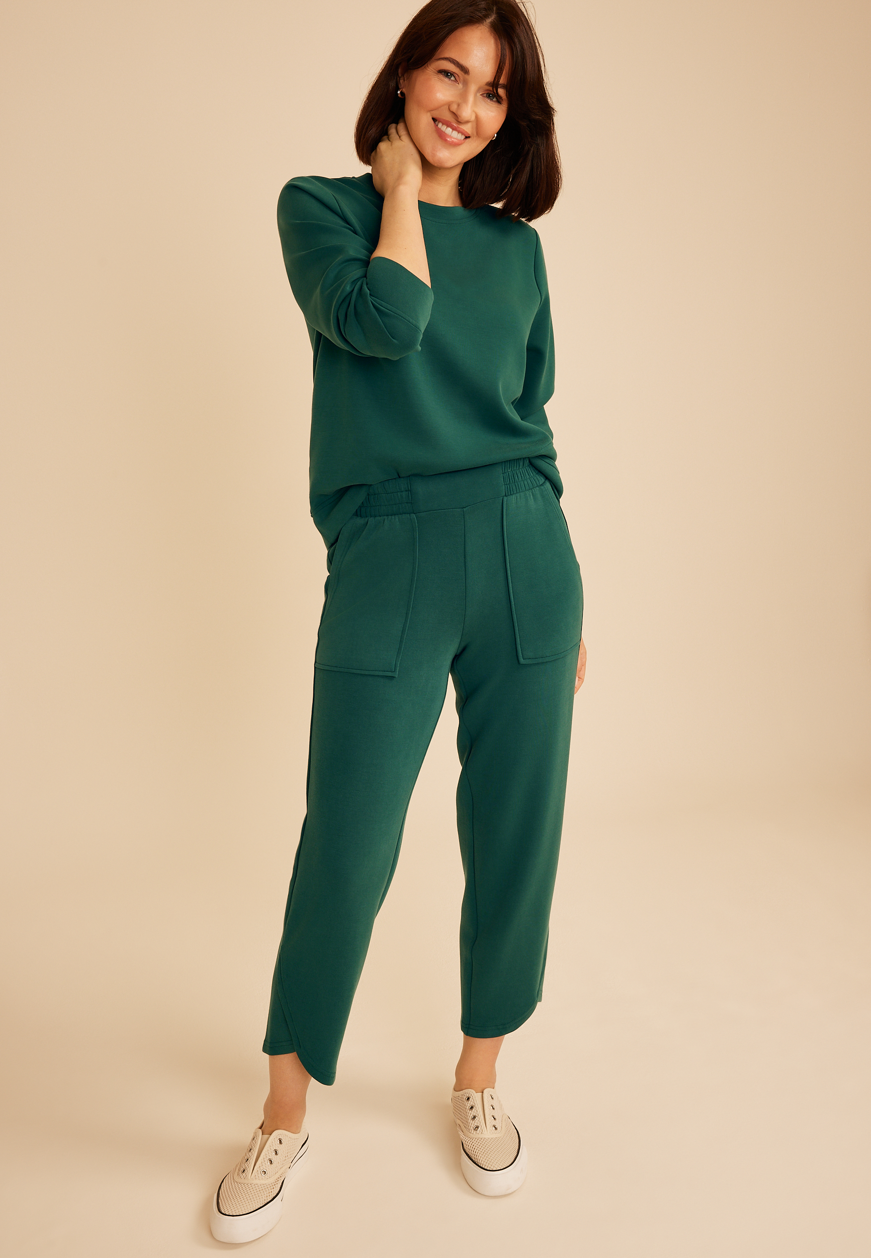 Cloud Scuba Knit High Rise Tulip Hem Pant, C2735, large