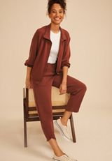 Cloud Scuba Knit High Rise Tulip Hem Pant, C3917, small