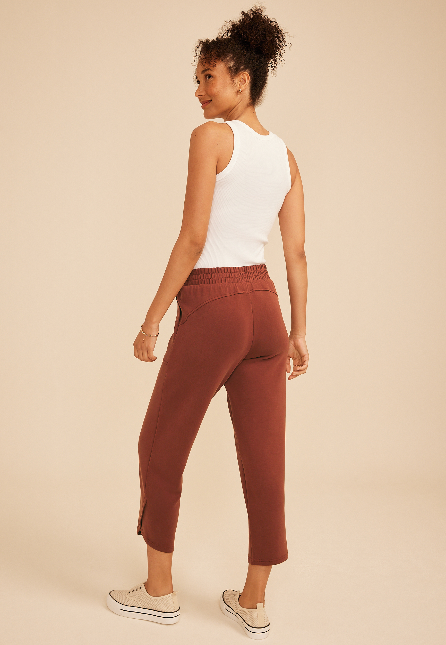 Cloud Scuba Knit High Rise Tulip Hem Pant, C3917, large