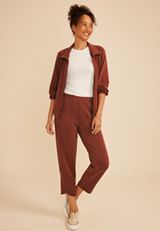 Cloud Scuba Knit High Rise Tulip Hem Pant, C3917, small