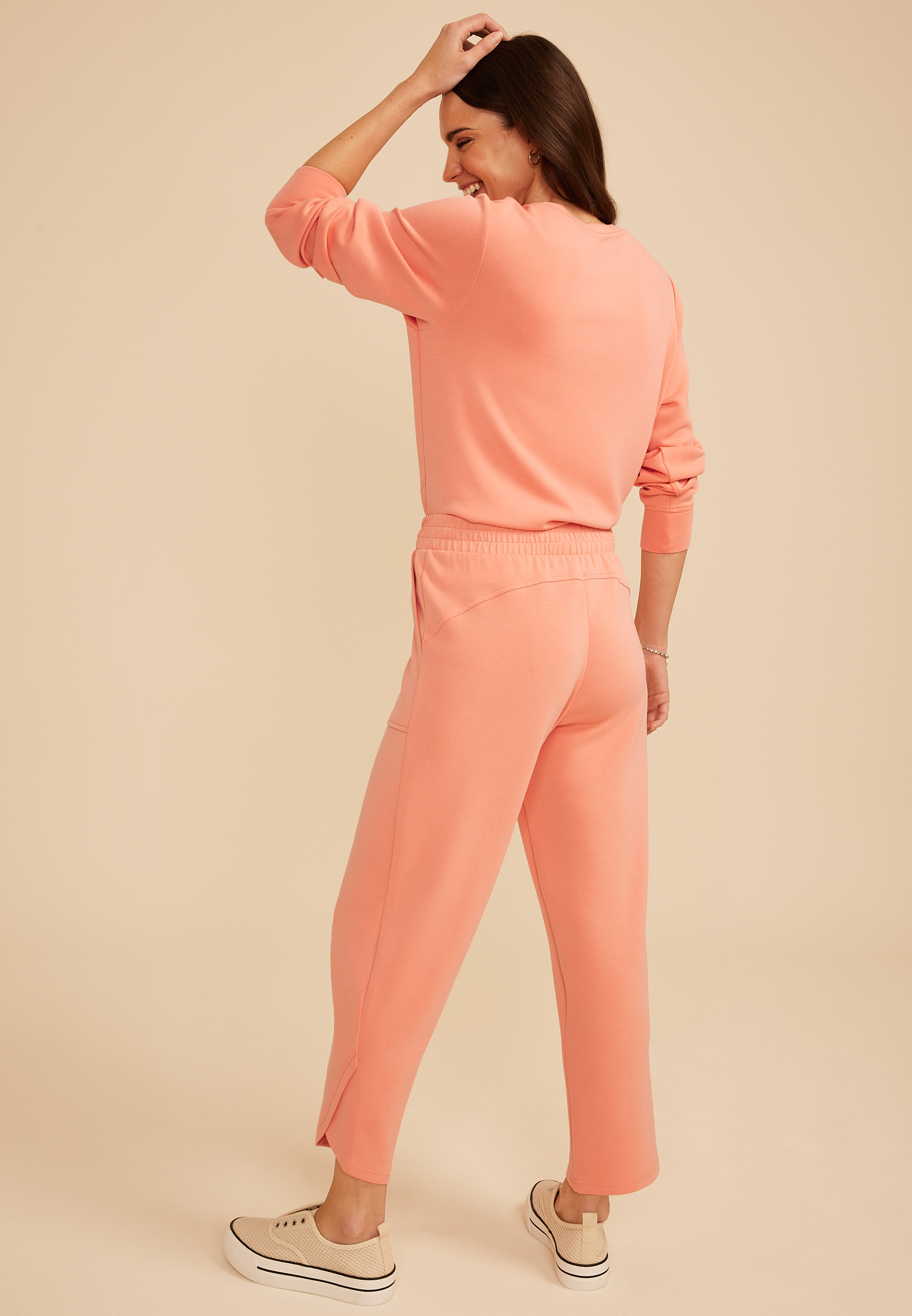 Cloud Scuba Knit High Rise Tulip Hem Pant, C9331, large