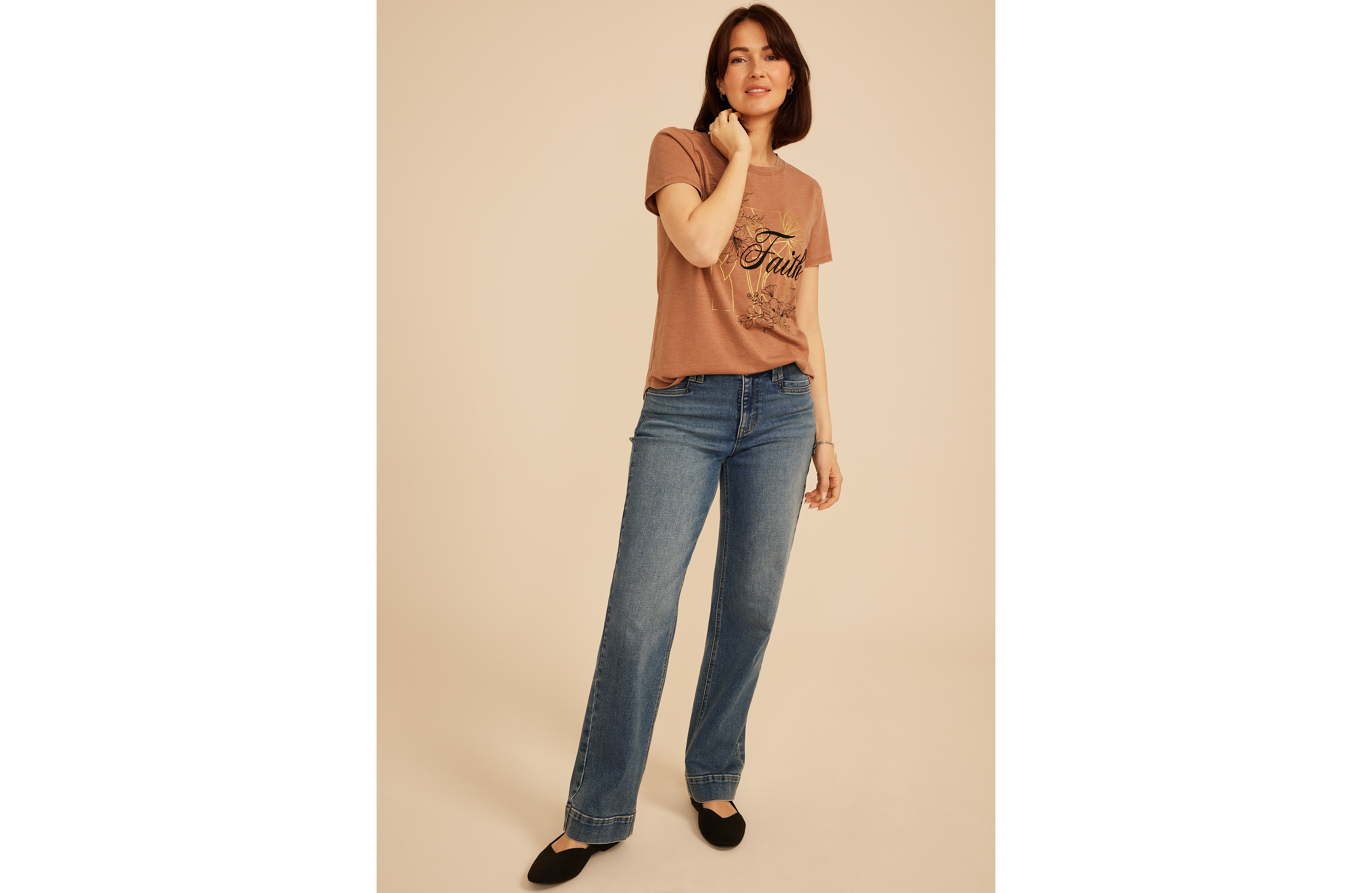 Faith Floral Classic Fit Graphic Tee