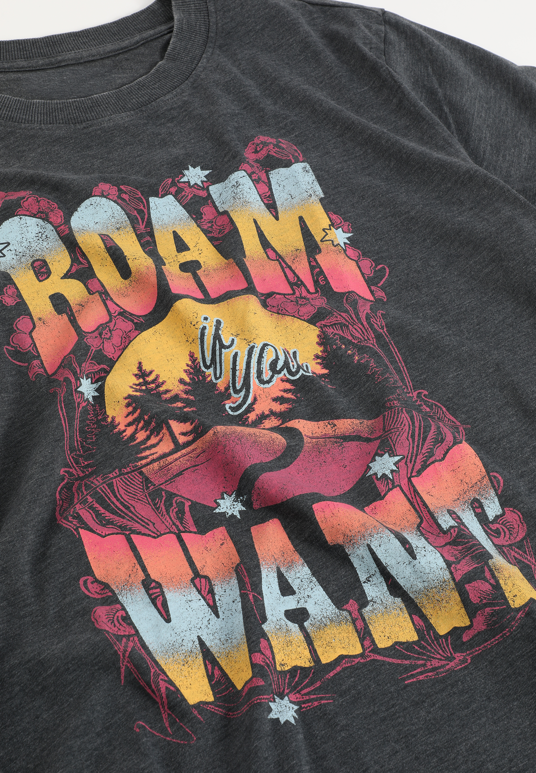 Roam If You Want Oversized Fit Graphic Tee
