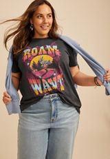 Plus Size Roam If You Want Oversized Fit Graphic Tee, C106, small