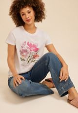 Spread Kindness Wildflower Metallic Classic Fit Graphic Tee, C9298, small