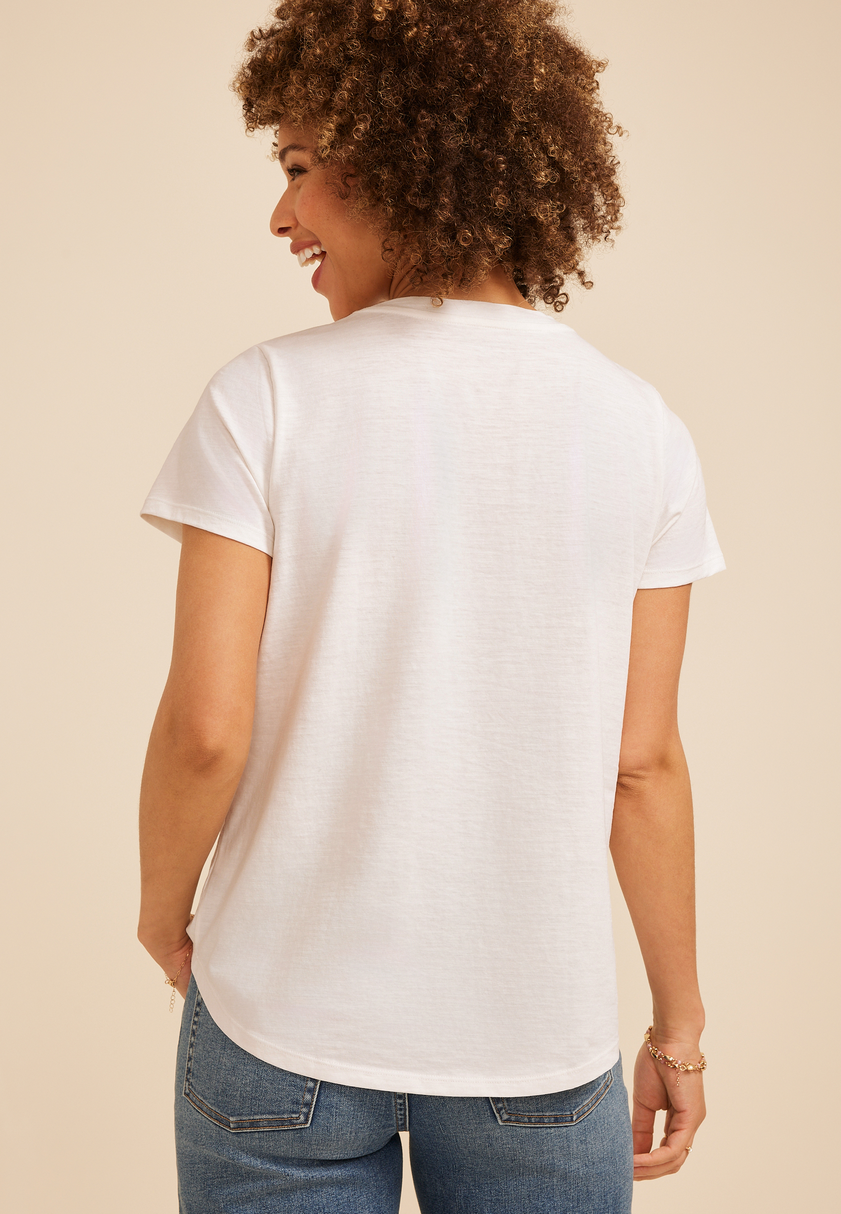 Spread Kindness Wildflower Metallic Classic Fit Graphic Tee, C9298, large
