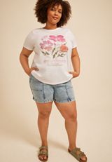 Plus Size Spread Kindness Wildflower Metallic Classic Fit Graphic Tee, C9298, small