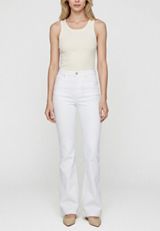 Silver Jeans Co.&reg; Avery Curvy High Rise White Trouser Jean, C223, small