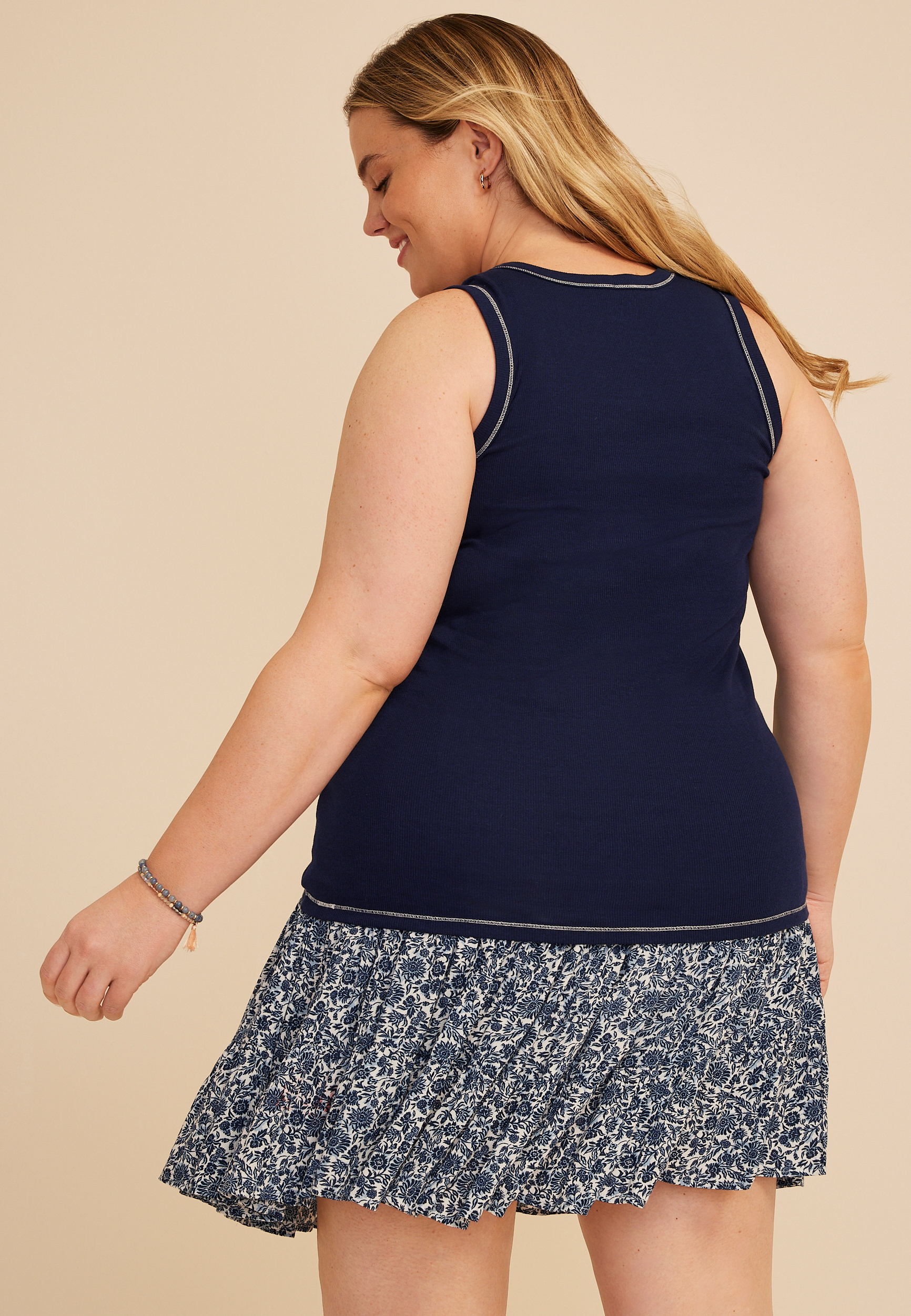 Plus Size 24/7 U Line Coverstitch Tank Top, C1919, large