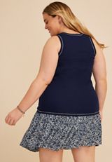 Plus Size 24/7 U Line Coverstitch Tank Top, C1919, small