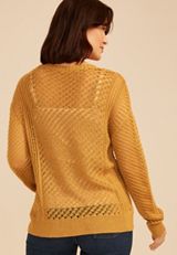 Pointelle Button Front Cardigan, C3127, small