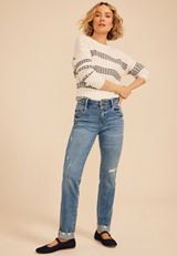 KanCan&trade; High Rise Double Button Straight Jean, C3337, small