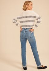 KanCan&trade; High Rise Double Button Straight Jean, C3337, small