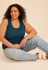 Plus Size 24/7 U Line Tank Top, C9266, small
