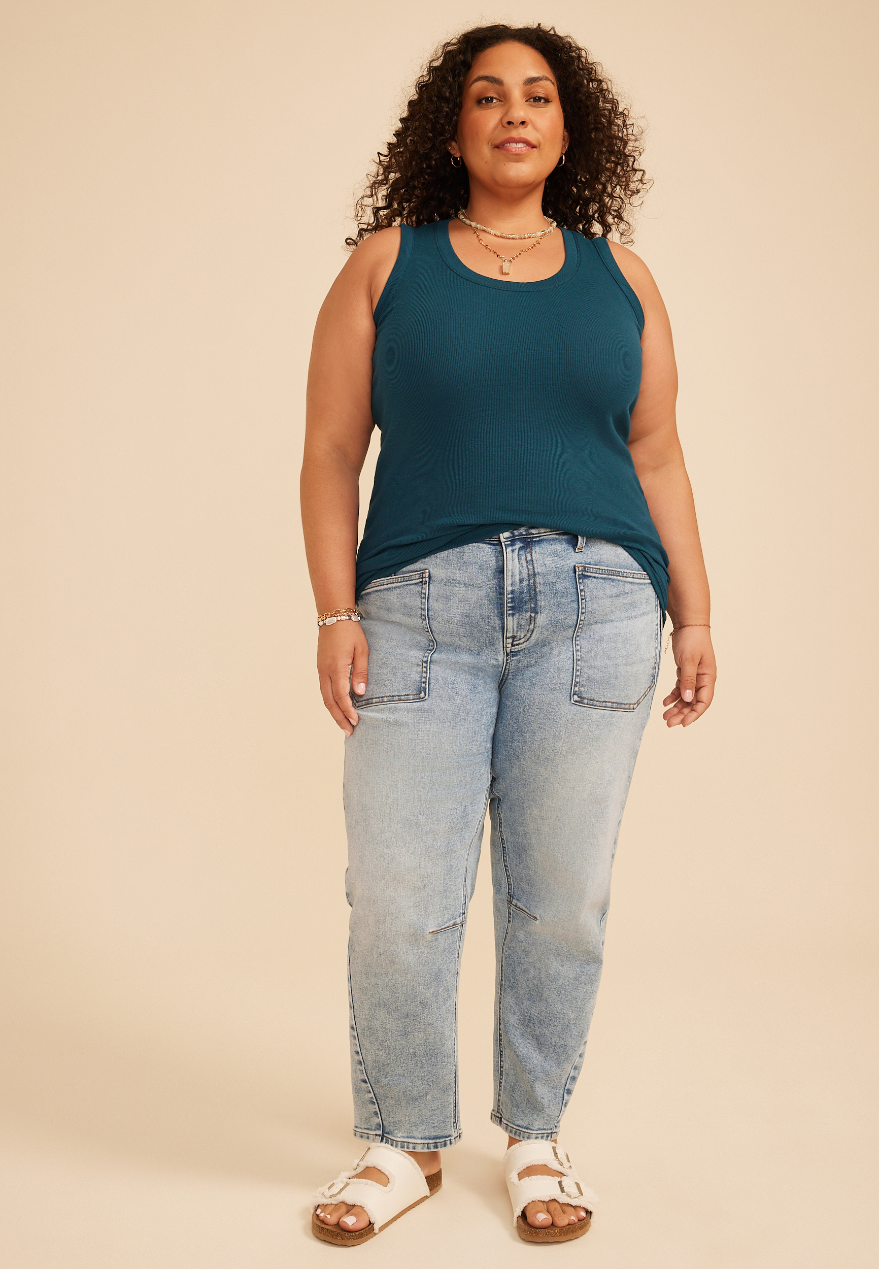 Plus Size 24/7 U Line Tank Top, C9266, large