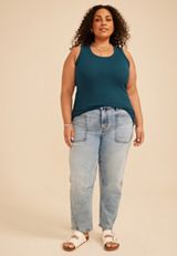 Plus Size 24/7 U Line Tank Top, C9266, small