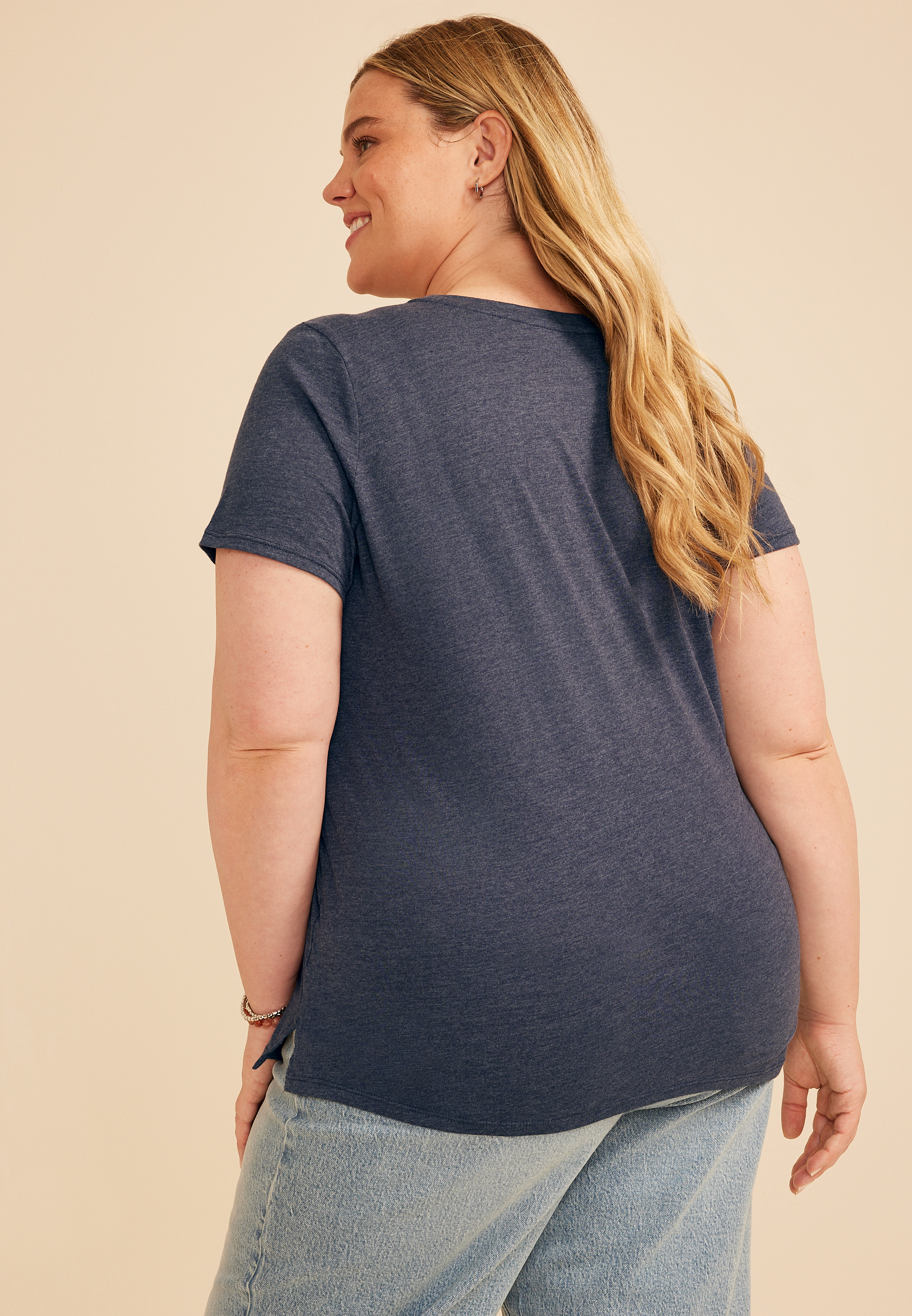Plus Size Floral Sun Classic Fit Graphic Tee, C1605, large