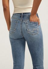 Silver Jeans Co.&reg; Suki Curvy Mid Rise Luxe Stretch Ripped Rolled Hem Capri, C3337, small