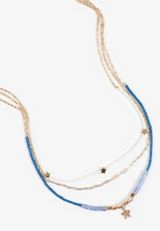 Americana Layered Star Necklace, C1524, small