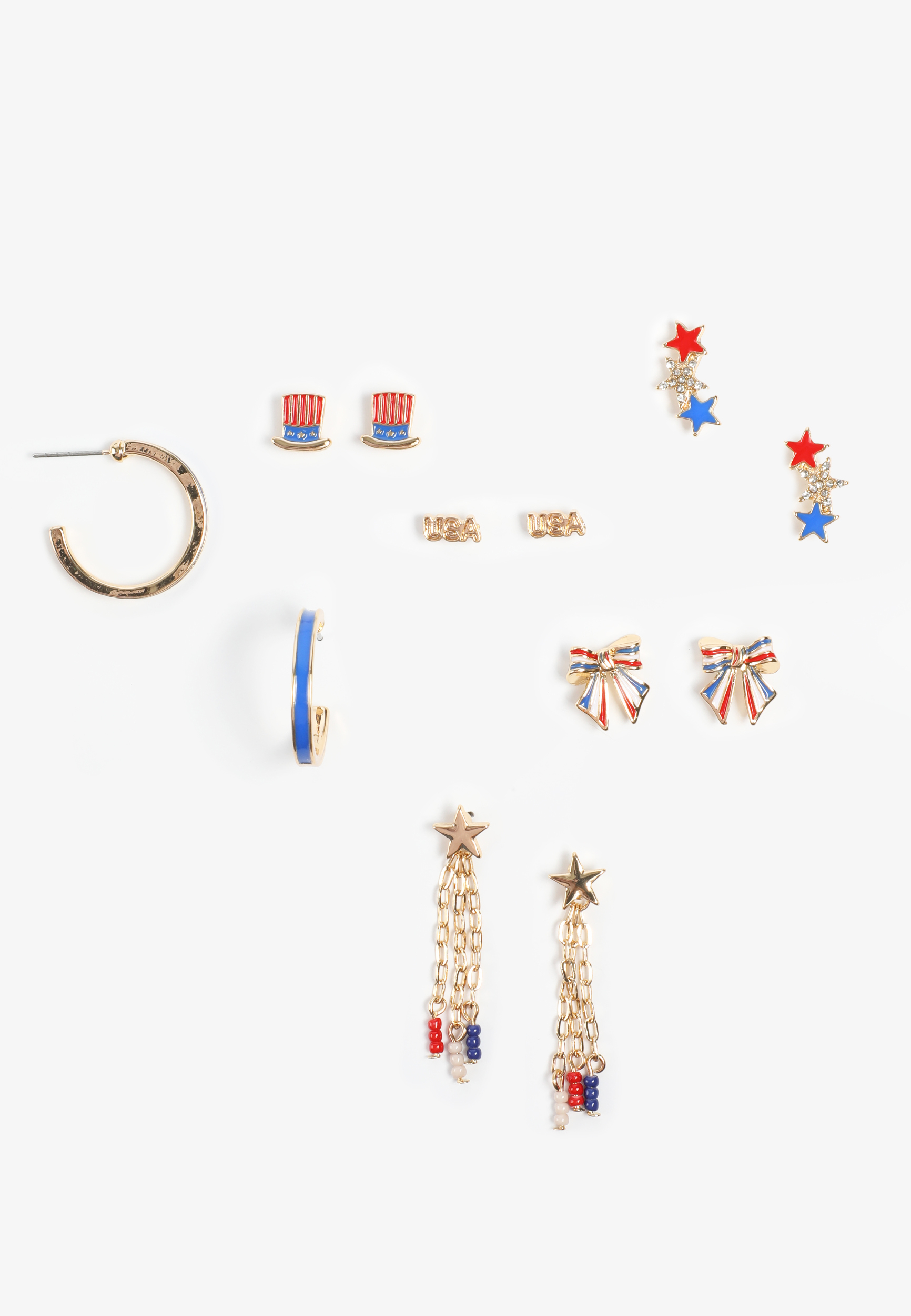Americana Novelty Earring Set, C1524, large