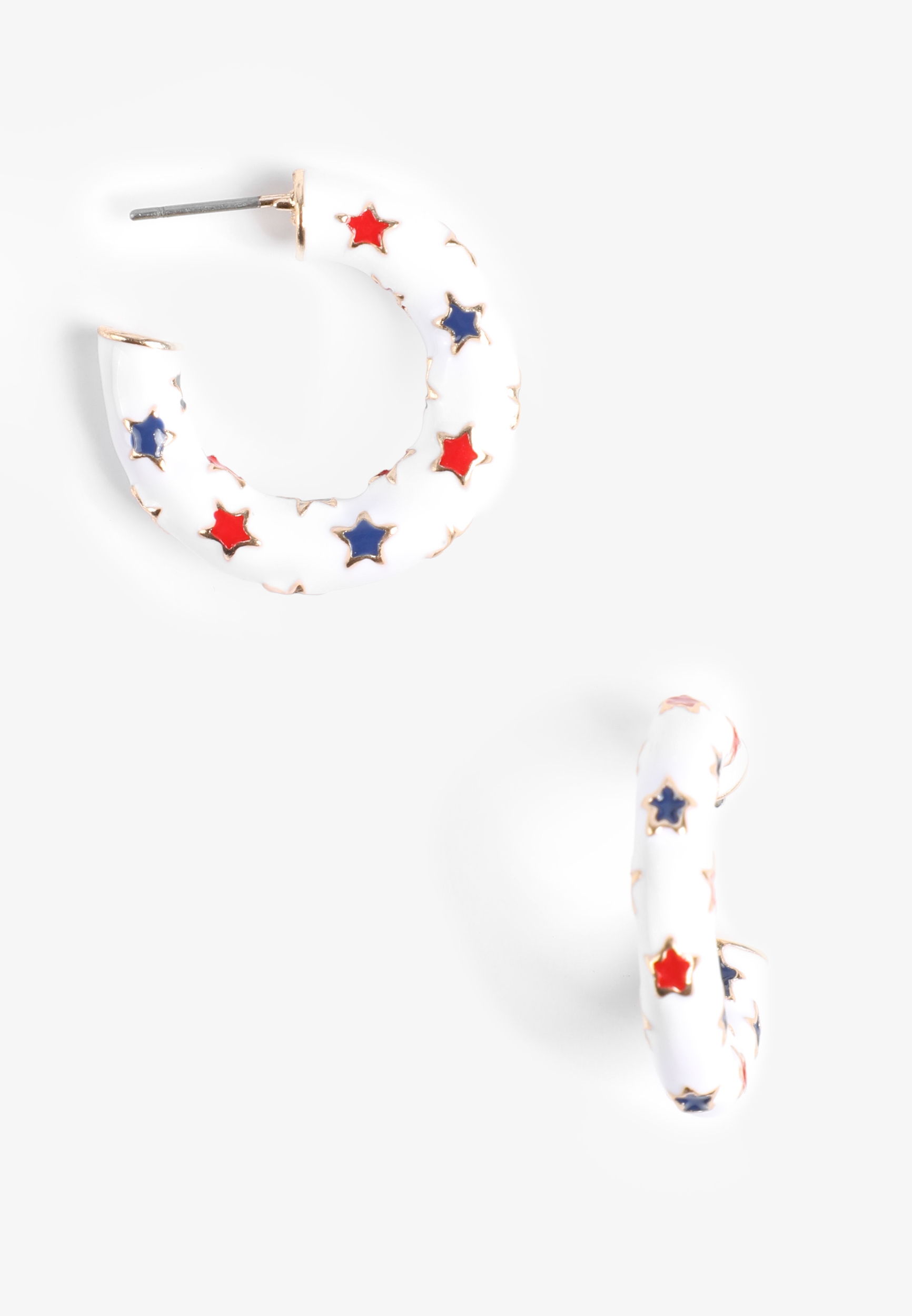 Americana Star Hoop Earrings