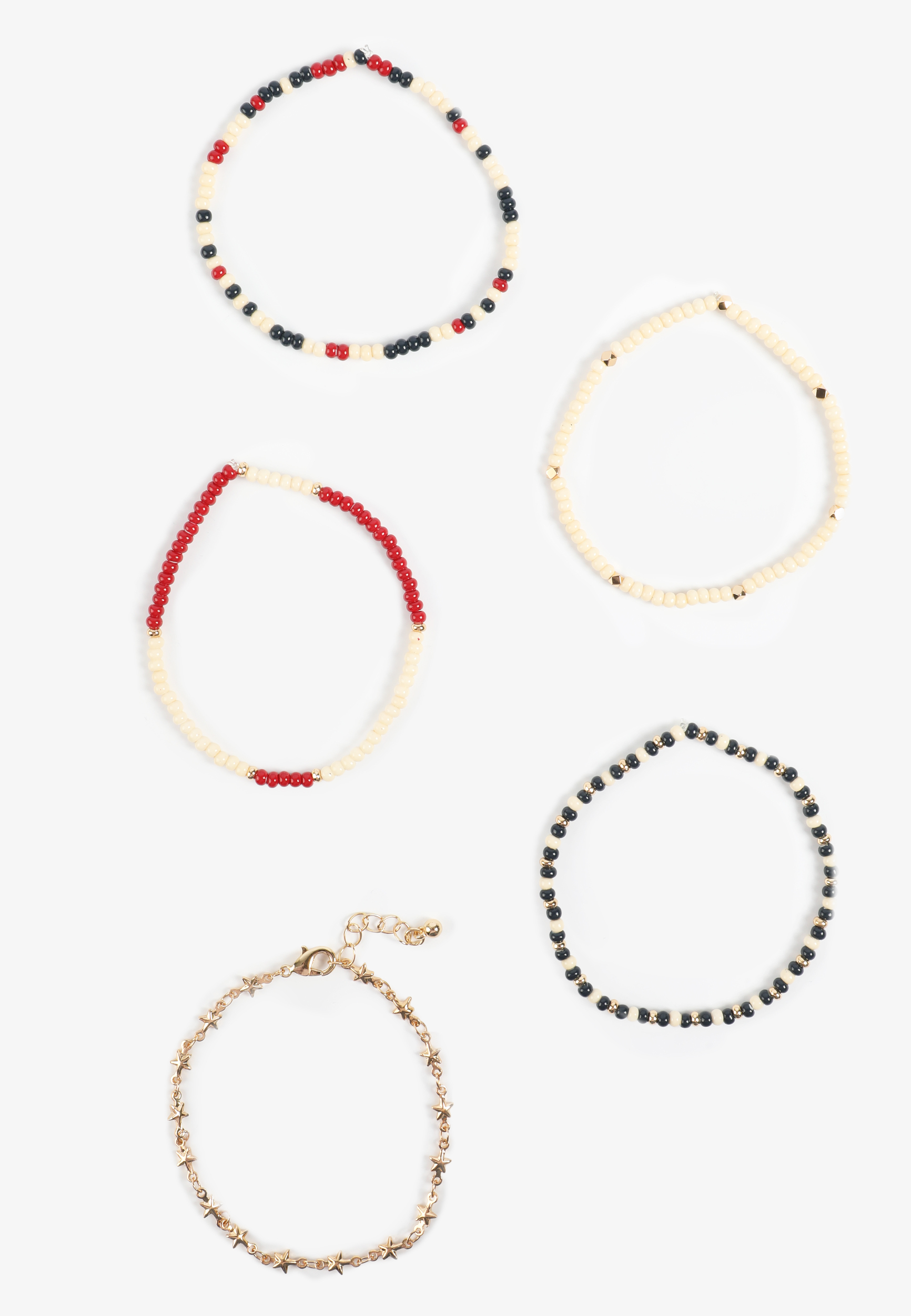 Americana Beaded Bracelet Set, MULTI, large