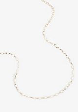 Americana Star Link Necklace, WHITE/GOLD, small