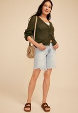 Pointelle Button Front Cardigan, C9161, small