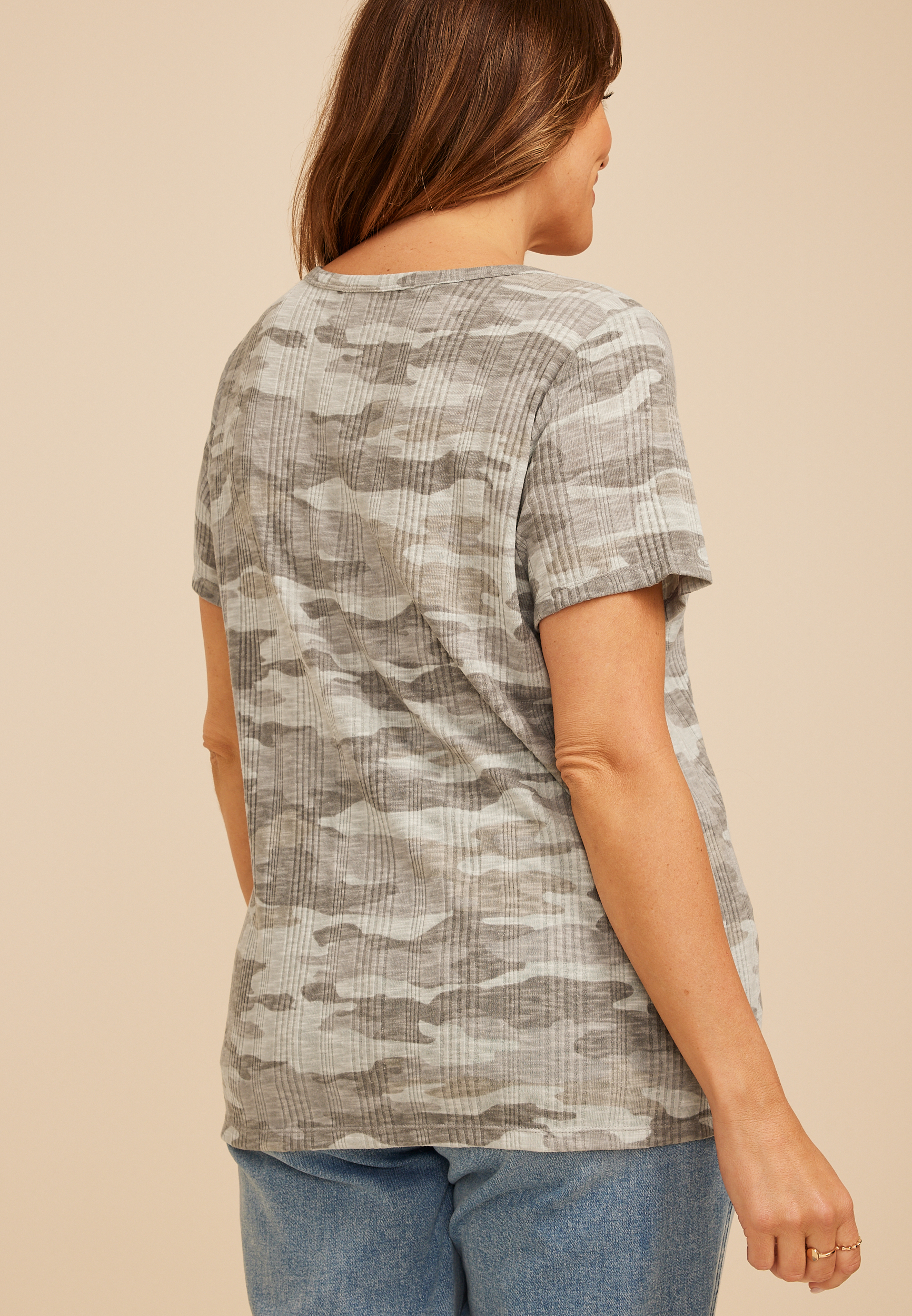 Plus Size 24/7 Camo Taylor Tee, C1524, large