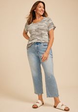 Plus Size 24/7 Camo Taylor Tee, C1524, small