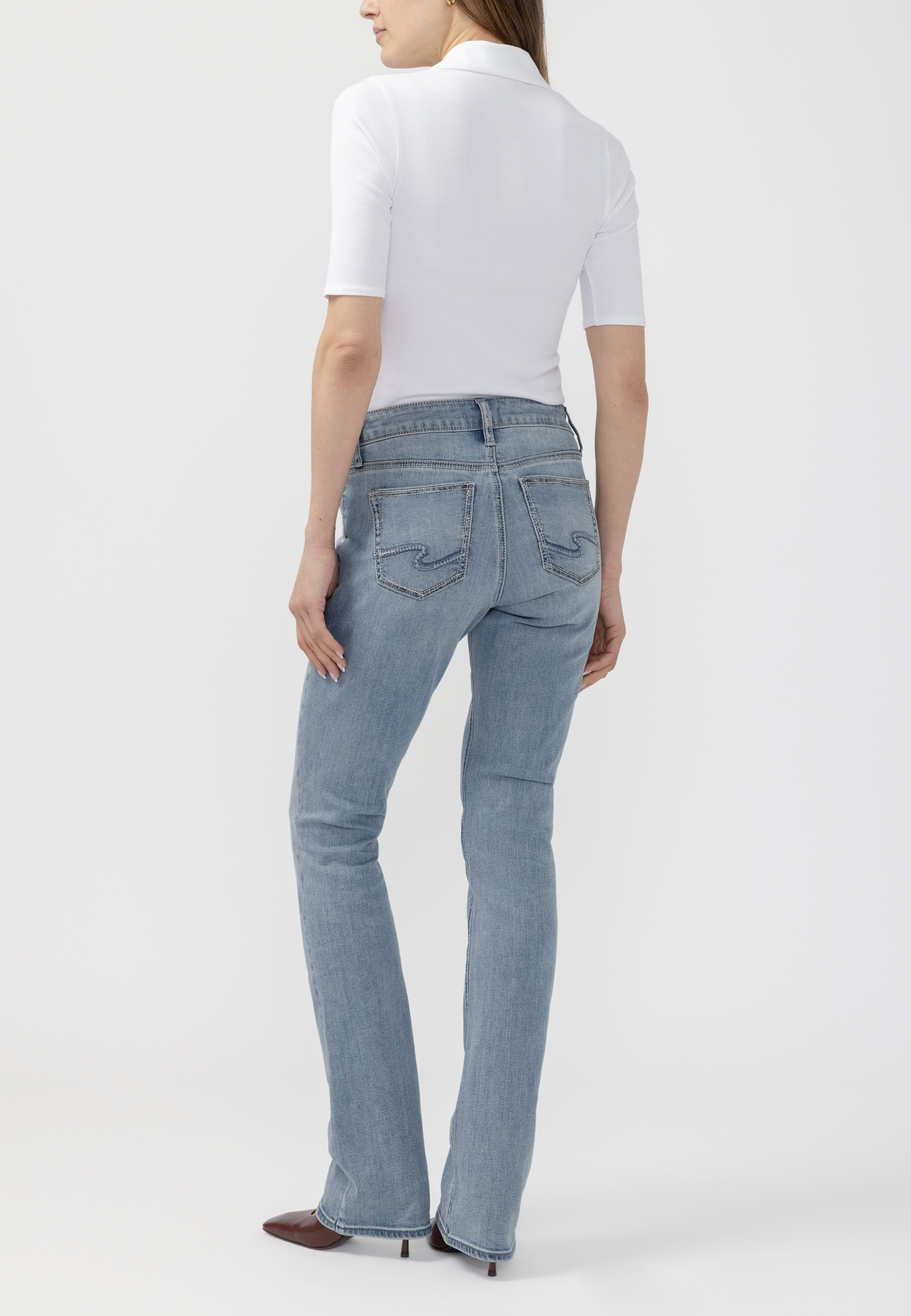 Silver Jeans Co.&reg; Elyse Comfort Mid Rise Slim Boot Jean, C3337, large