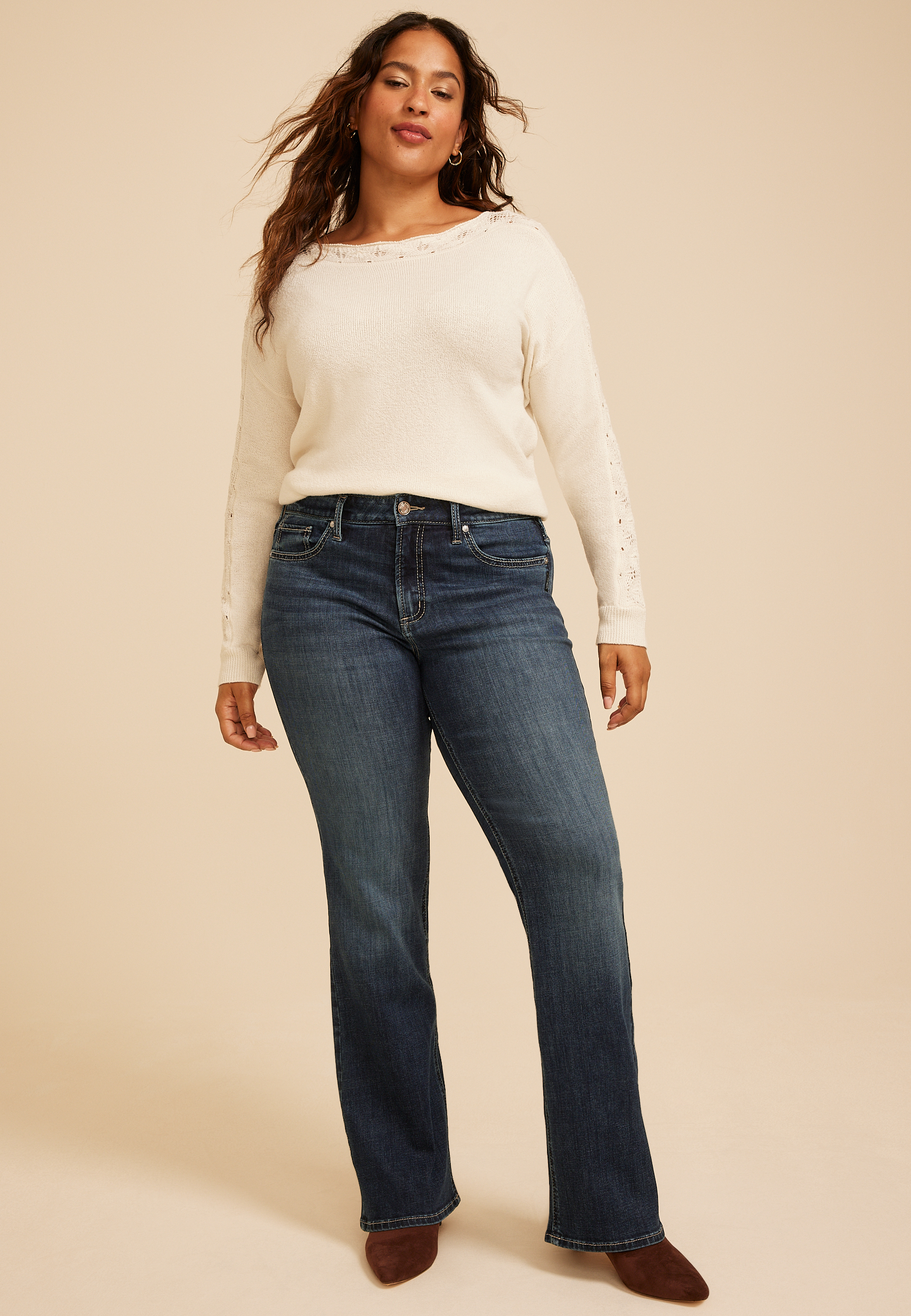Plus Size Silver Jeans Co.&reg; Suki Curvy Mid Rise Luxe Stretch Bootcut Jean