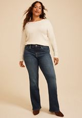 Plus Size Silver Jeans Co.®Suki Curvy Mid Rise Luxe Stretch Bootcut Jean, C258, small