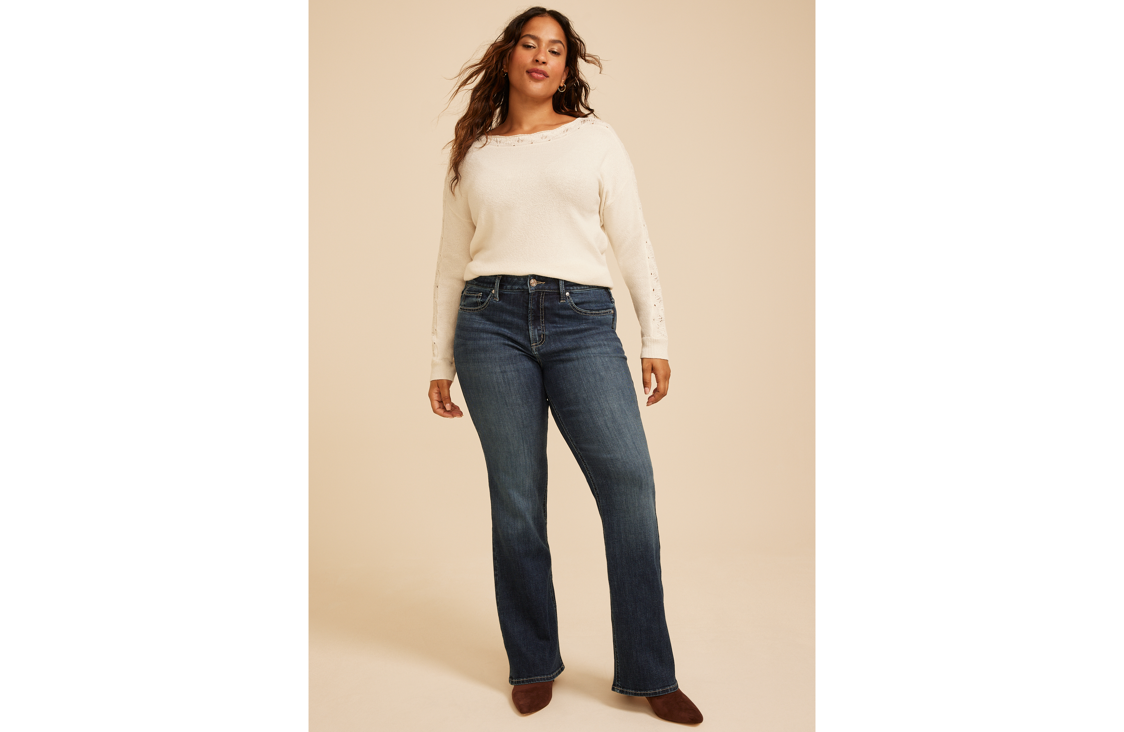 Plus Silver Jeans Co.®Suki Curvy Mid Rise Luxe Stretch Bootcut Jean