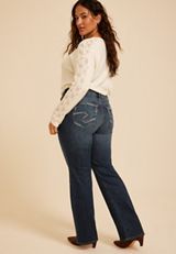 Plus Size Silver Jeans Co.®Suki Curvy Mid Rise Luxe Stretch Bootcut Jean, C258, small