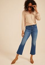 m jeans by maurices&trade; High Rise Patch Pocket Crop Kick Flare Jean, C3337, small