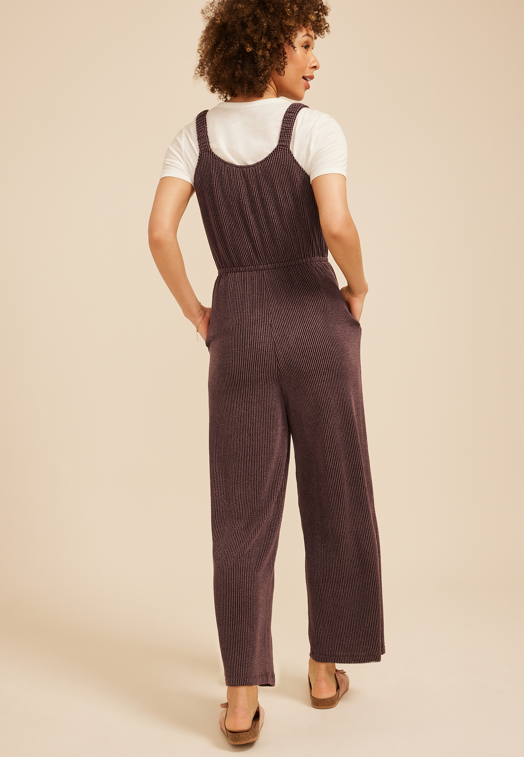 Textured Wavy Ribbed Jumpsuit - thumbnail 2
