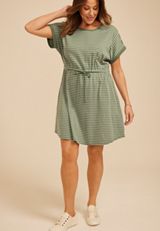 Plus Size 24/7 Striped Scoop Neck Mini Dress, C8260, small