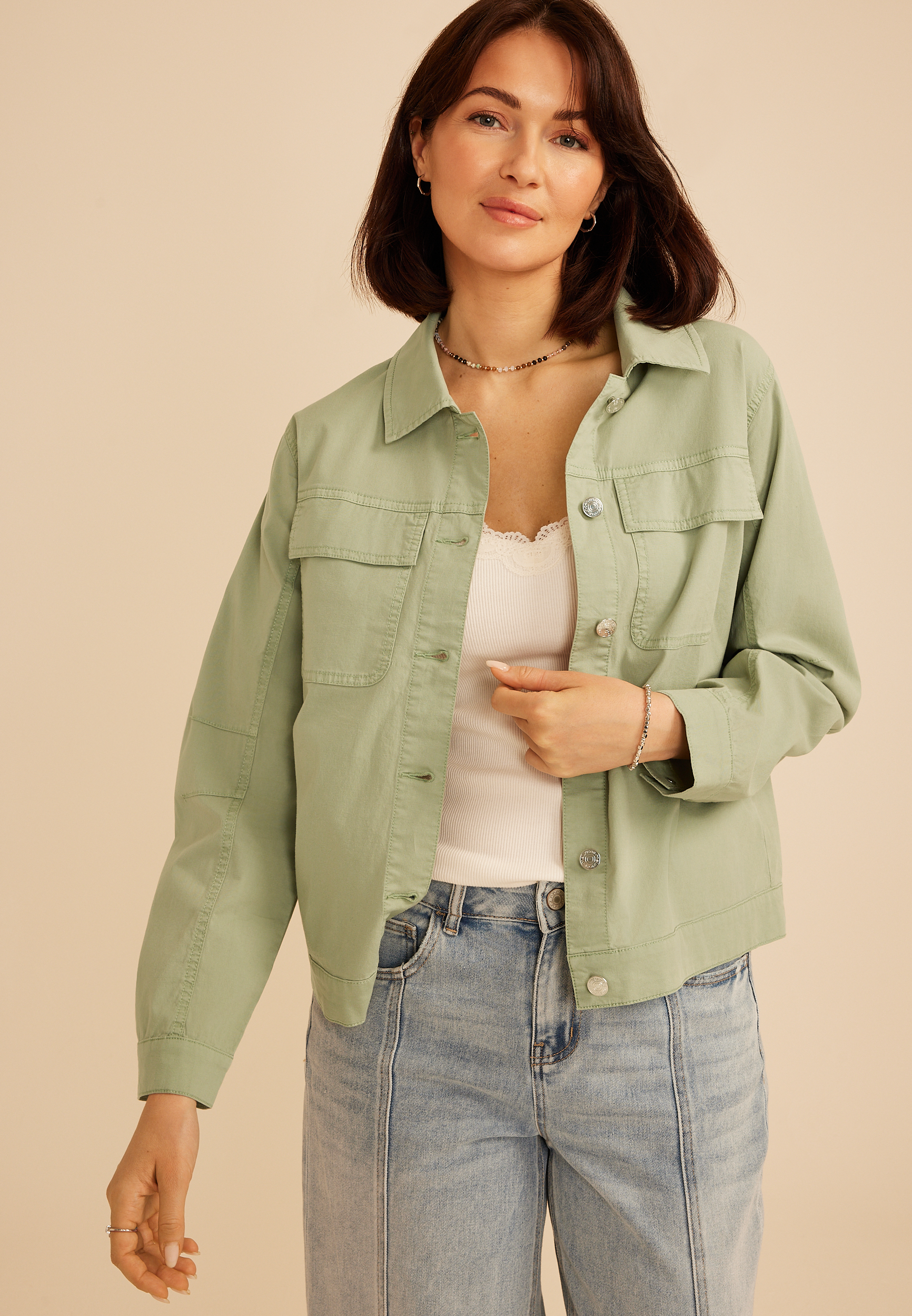 Poplin Jacket, C201, large