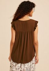 Crochet Shoulder Blouse, C6058, small