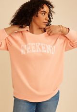 Plus Size Weekend Sweatshirt, C8248, small