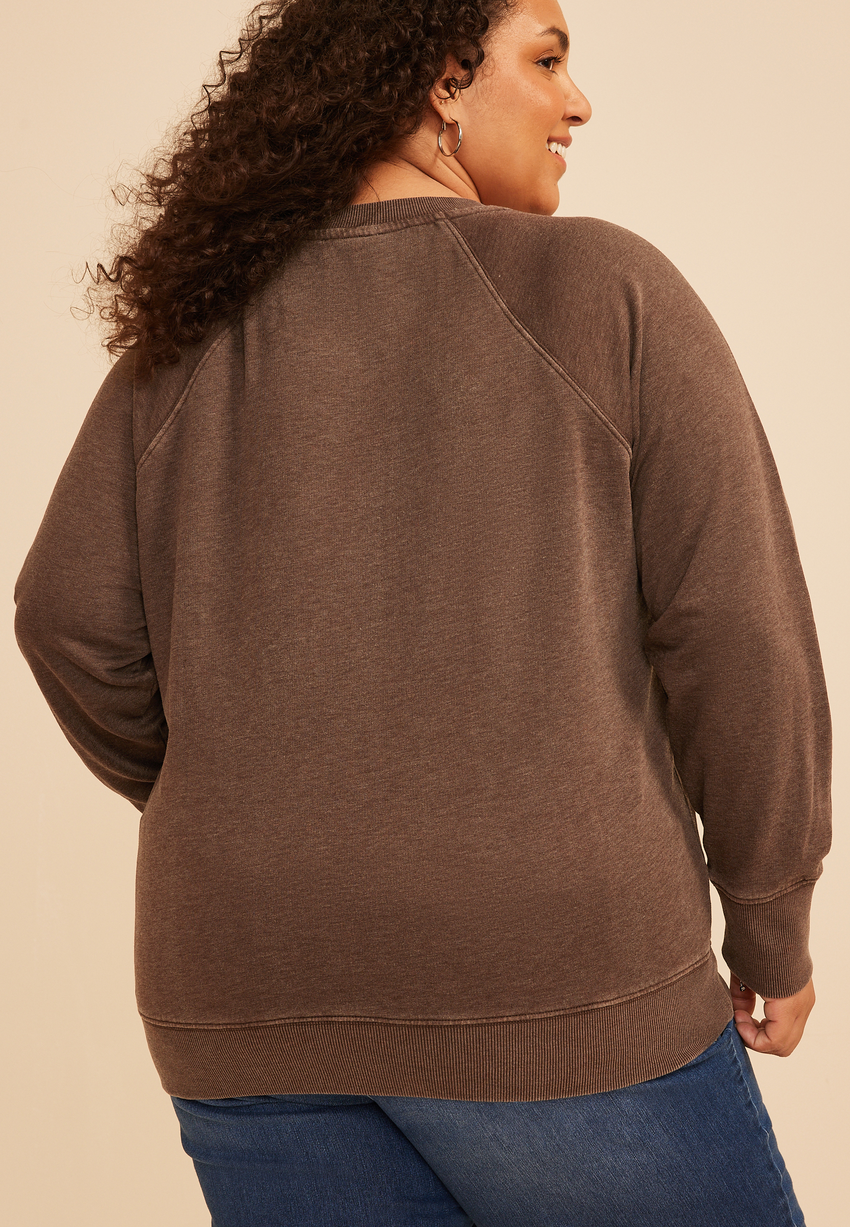 Plus Size Life Is Better By The Campfire Sweatshirt, COFFEE BEAN, large