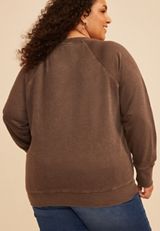 Plus Size Life Is Better By The Campfire Sweatshirt, COFFEE BEAN, small