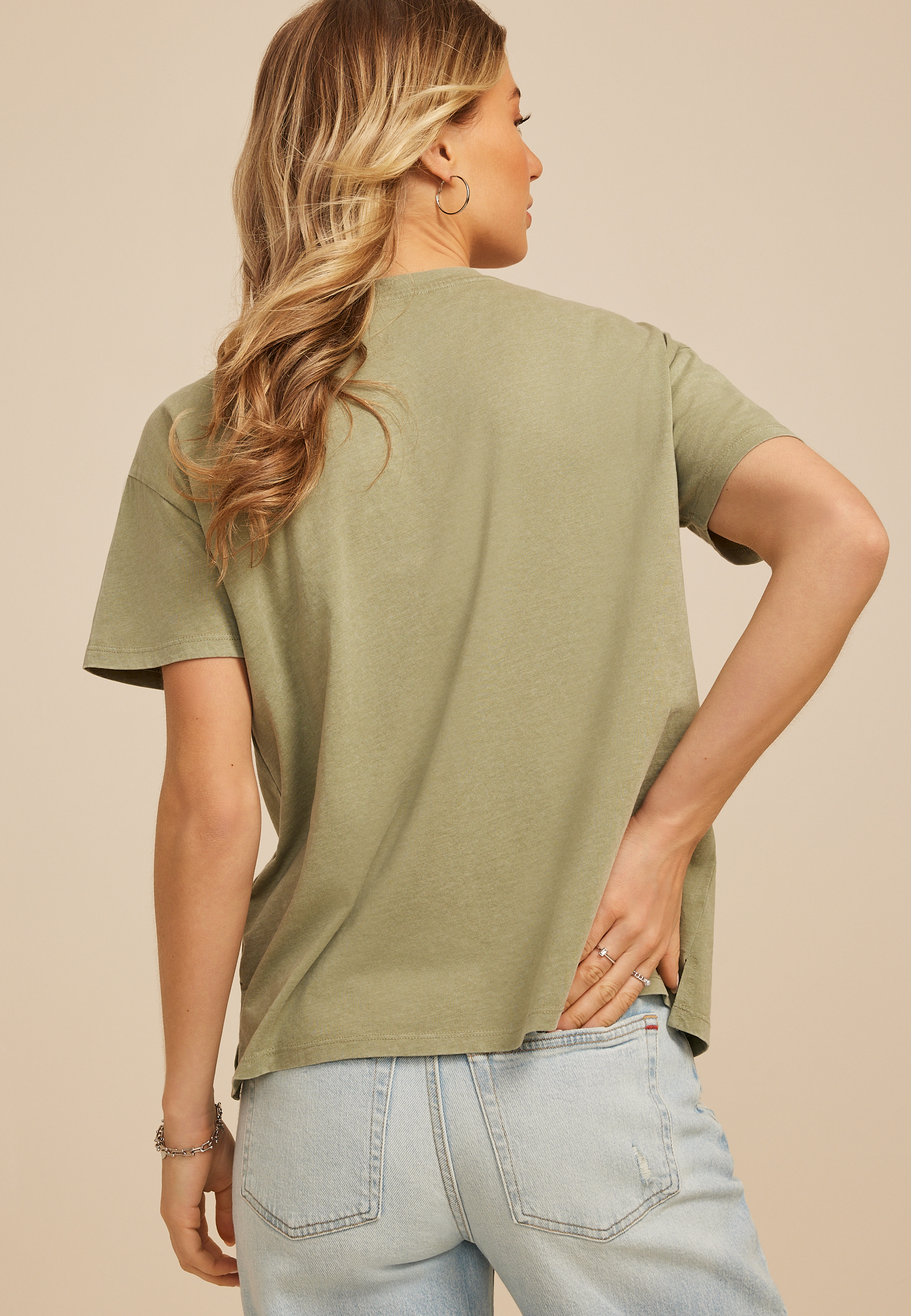 Mountain Scene Relaxed Fit Graphic Tee, C425, large