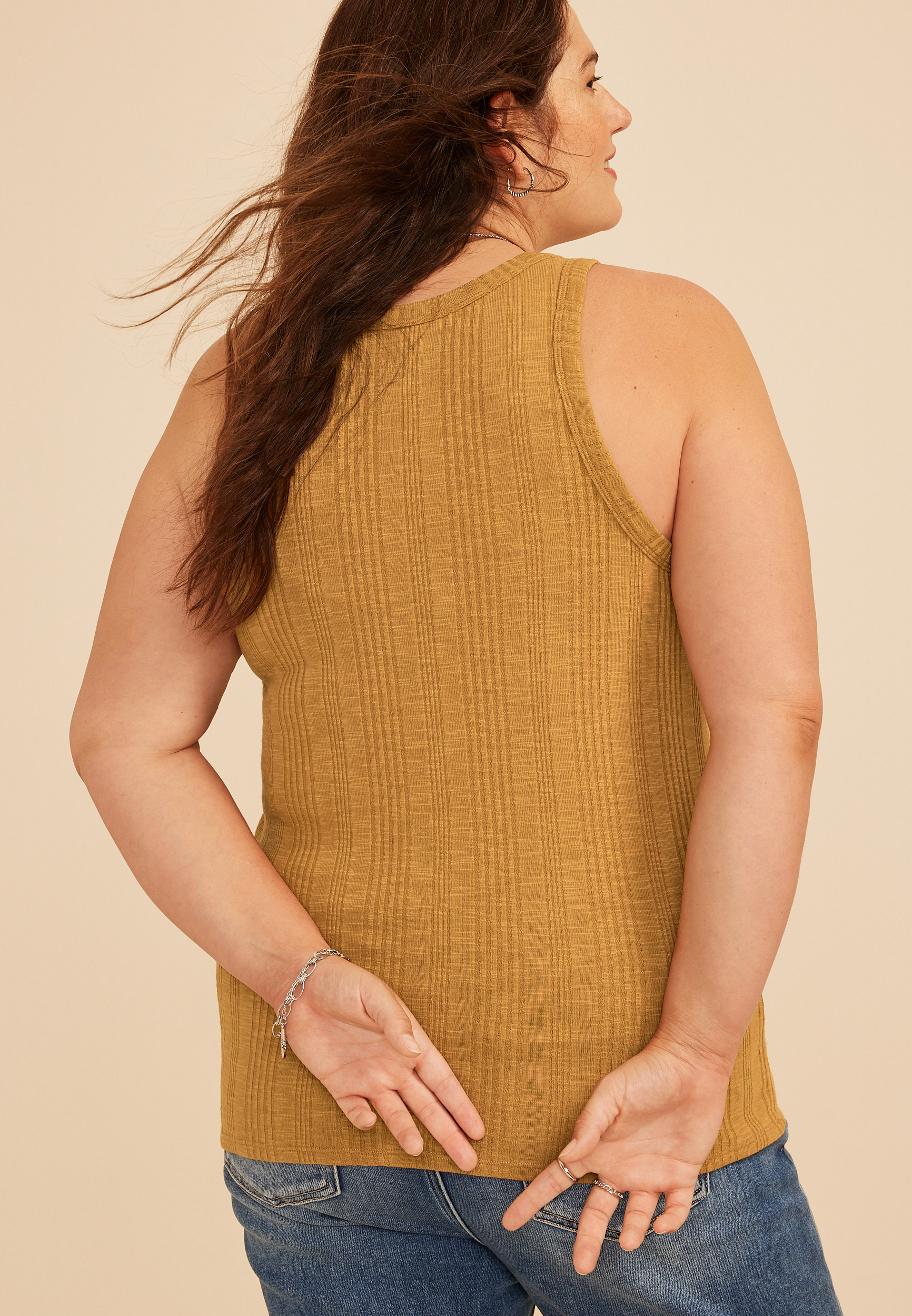 Plus Size 24/7 Variegated Ribbed Highline Tank Top - thumbnail 8
