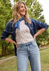 Dark Denim Fray Hem Oversized Shacket, C258, small