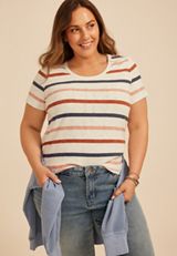 Plus Size 24/7 Taylor Striped Tee, C1524, small