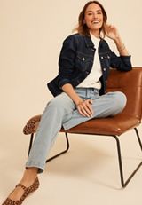 Super Dark Denim Jacket, C258, small