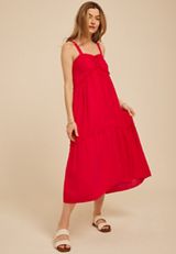 Bare Sweetheart Tiered Midi Dress, C6865, small
